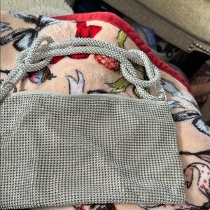 Elegant Silver Beaded Women's Bag